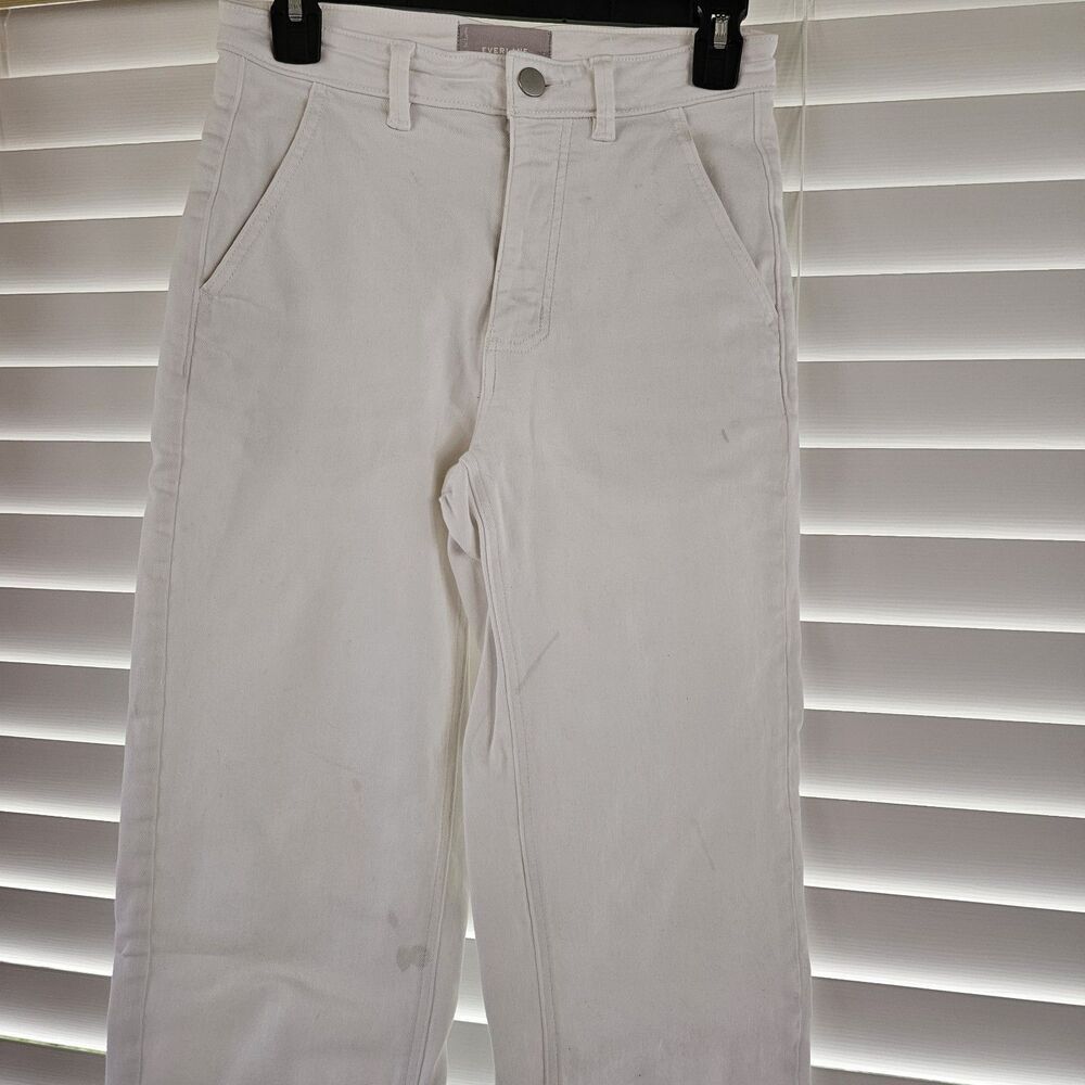 Everlane The Straight Leg Crop Pants in Bone Size 2 - Picture 3 of 6